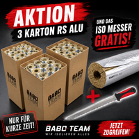 3 Karton Rohrschale 100% + Messer
