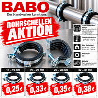 Gelenkrohrschellen Aktion