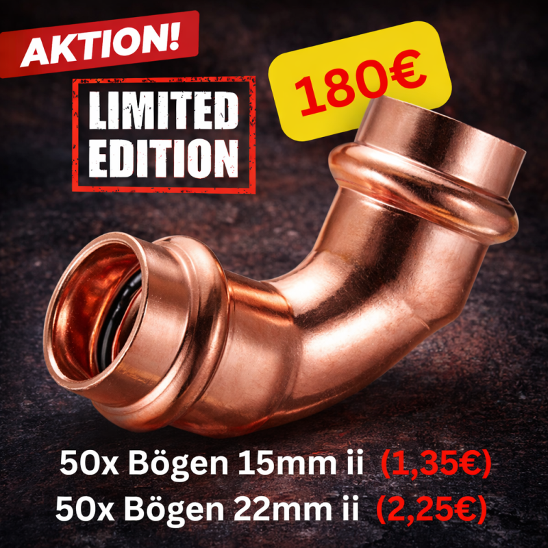Kupferpress-Testpaket – 50 × 15 mm ii + 50 × 22 mm ii