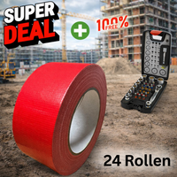 Super Deal+24x Panzerband rot + Bitsatz w2015